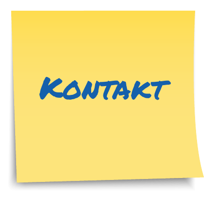 Notizzettel, auf dem das Wort "Kontakt" als Überschrift zu lesen ist.